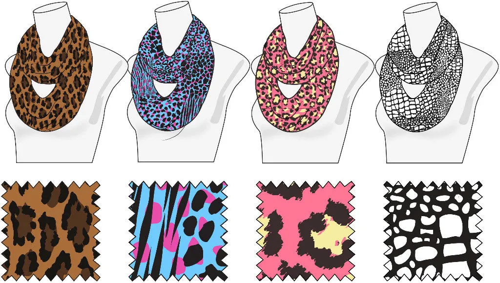ladies animal infinity scarves Case of 60