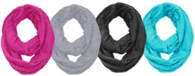 ladies brite jsy infinity solid scarf Case of 48