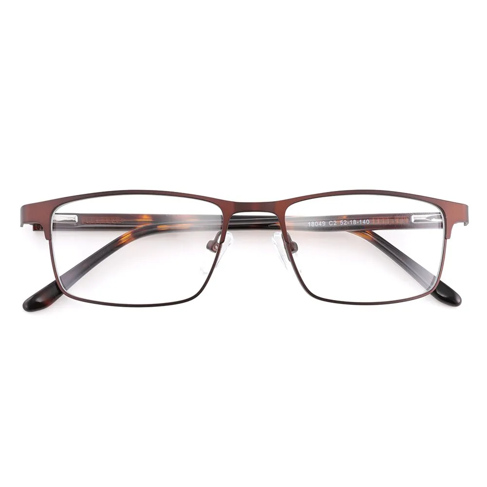 Laoyehui Unisex Full Rim Square Alloy Reading Glasses Anti Blue Light 18049