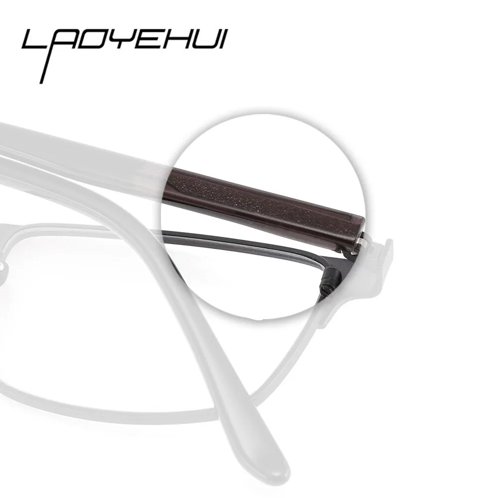 Laoyehui Unisex Full Rim Square Alloy Reading Glasses Anti Blue Light 18049