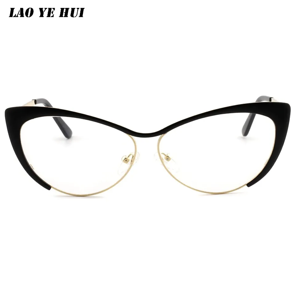 Laoyehui Women's Full Rim Cat Eye Green Alloy Reading Glasses Anti-Blue 8077