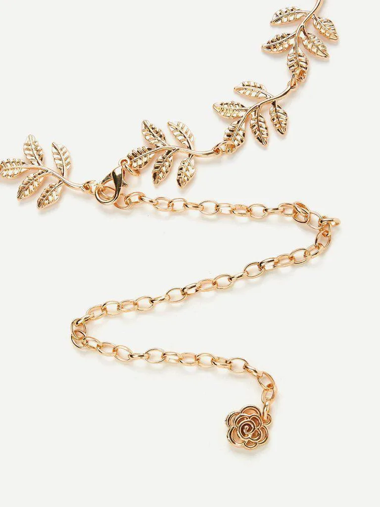 Leaf Detail Chain Belt