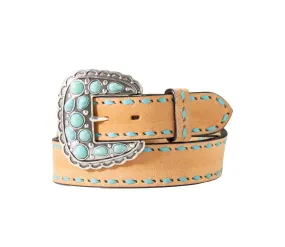 Leather Buck-Stitched Belt