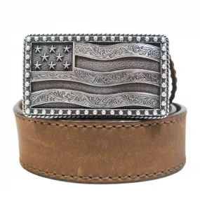 Leegin Mens Brown Flying High Justin Belt Style C12685