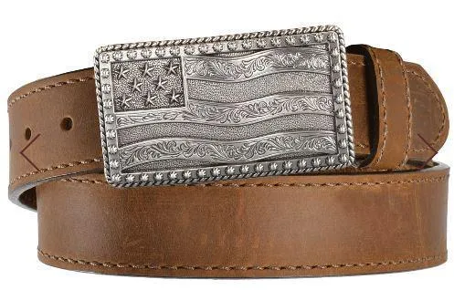 Leegin Mens Brown Flying High Justin Belt Style C12685