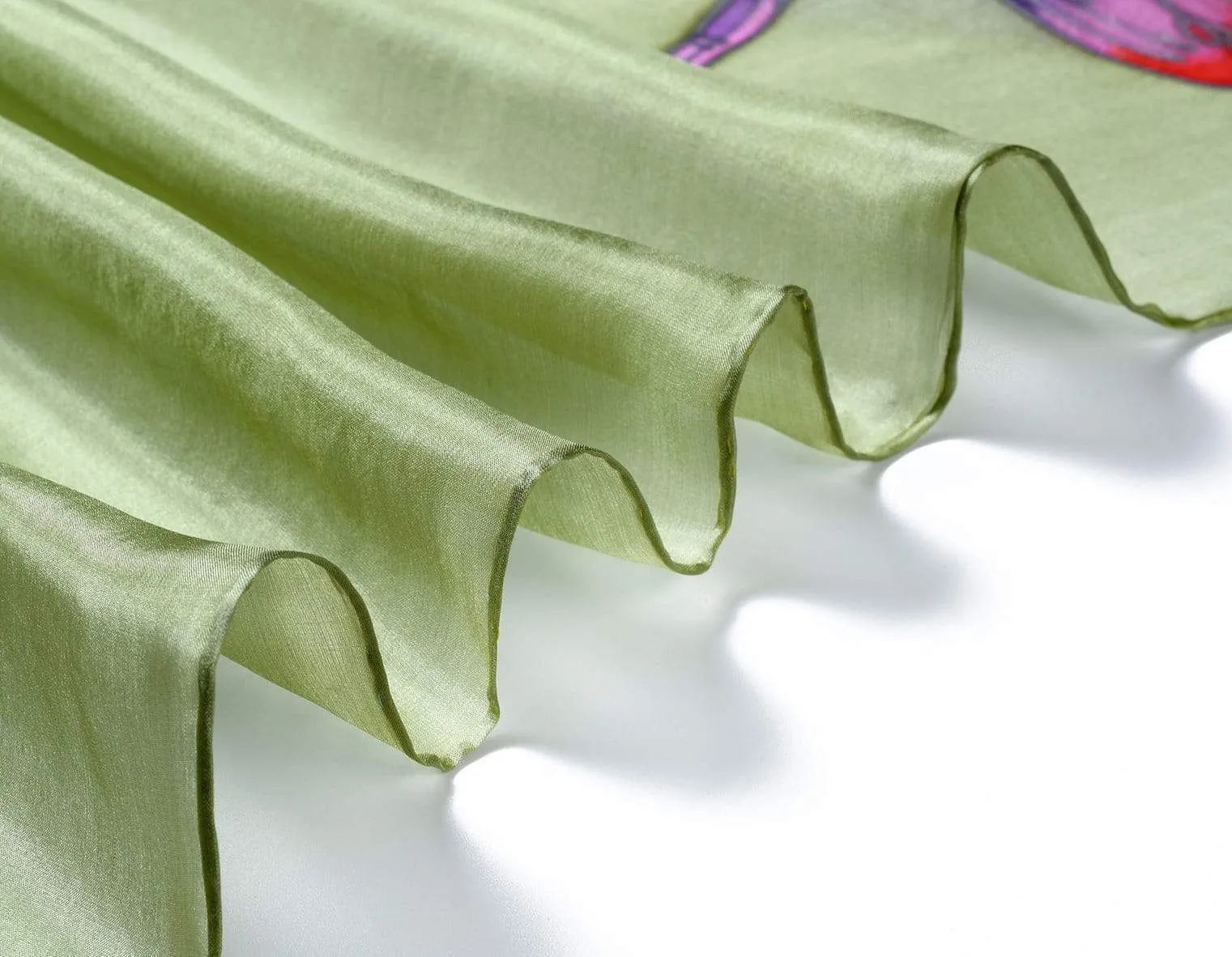 Long Hand Painted Silk Scarf - Dragonfly