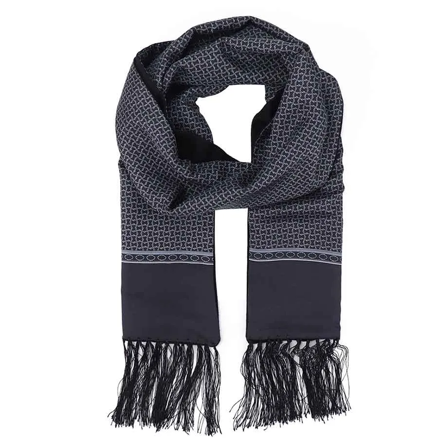Mens Lucci Silk & Silk Brush Scarf #9