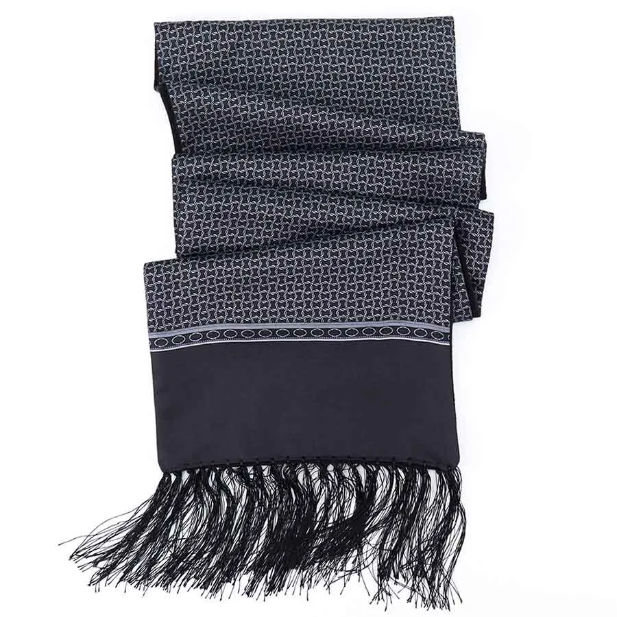 Mens Lucci Silk & Silk Brush Scarf #9