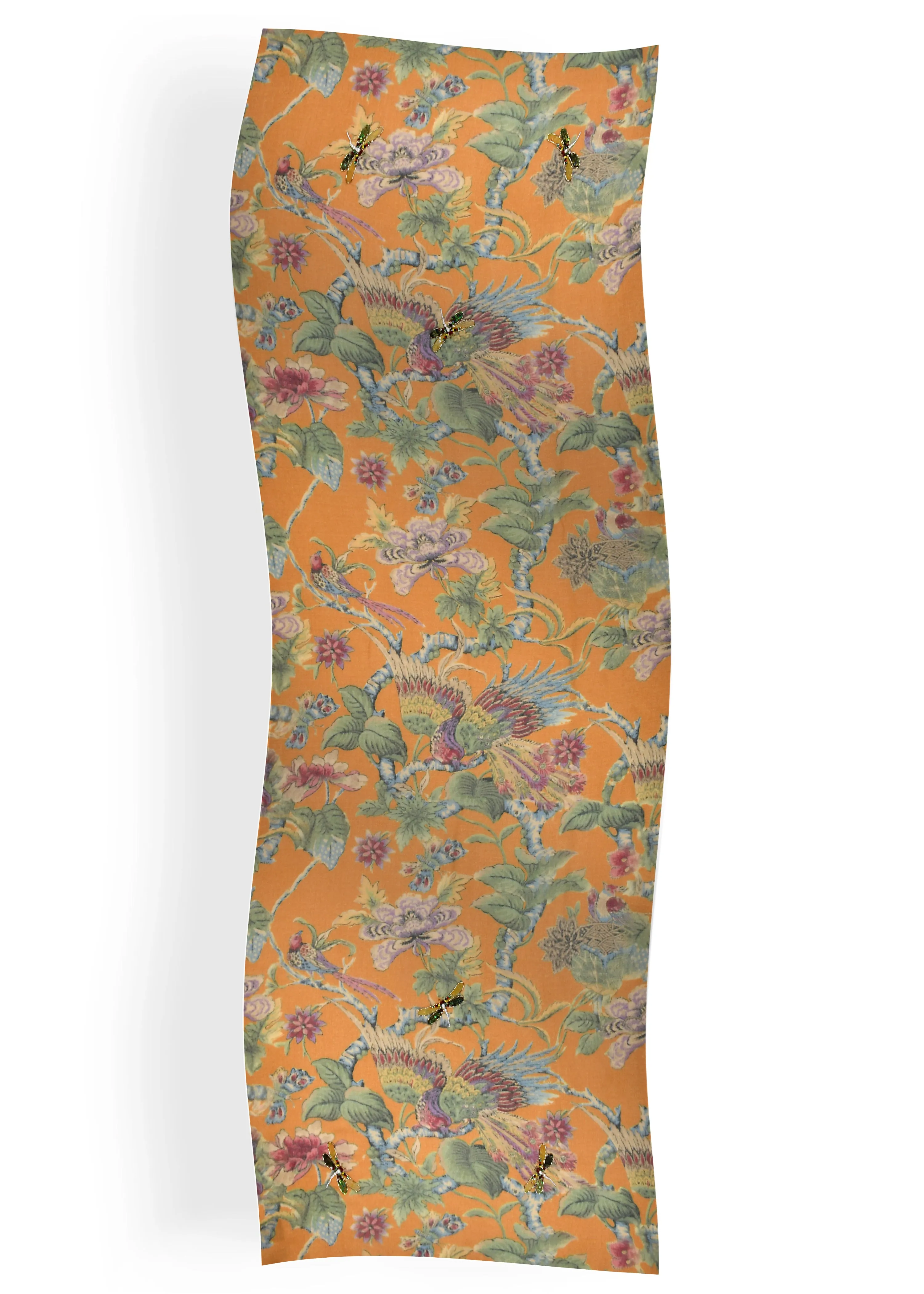 Ochre Foliage in Shahbano Twill