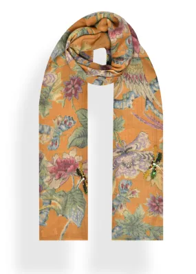 Ochre Foliage in Shahbano Twill