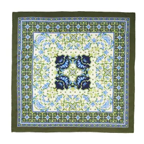 OLIVE GREEN SILK SCARF 90