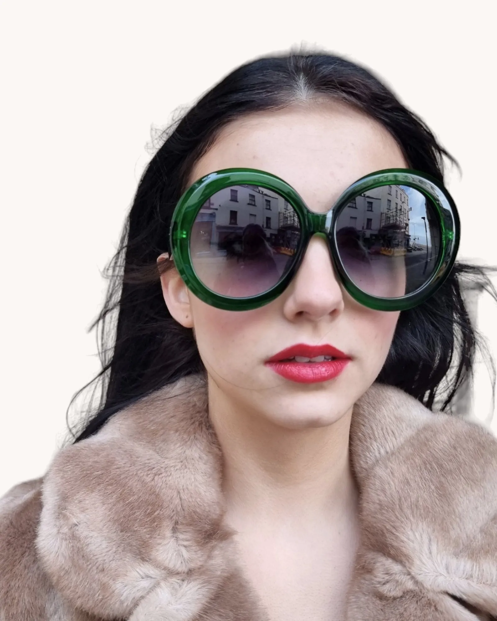 Oversized Round Shades Geeen