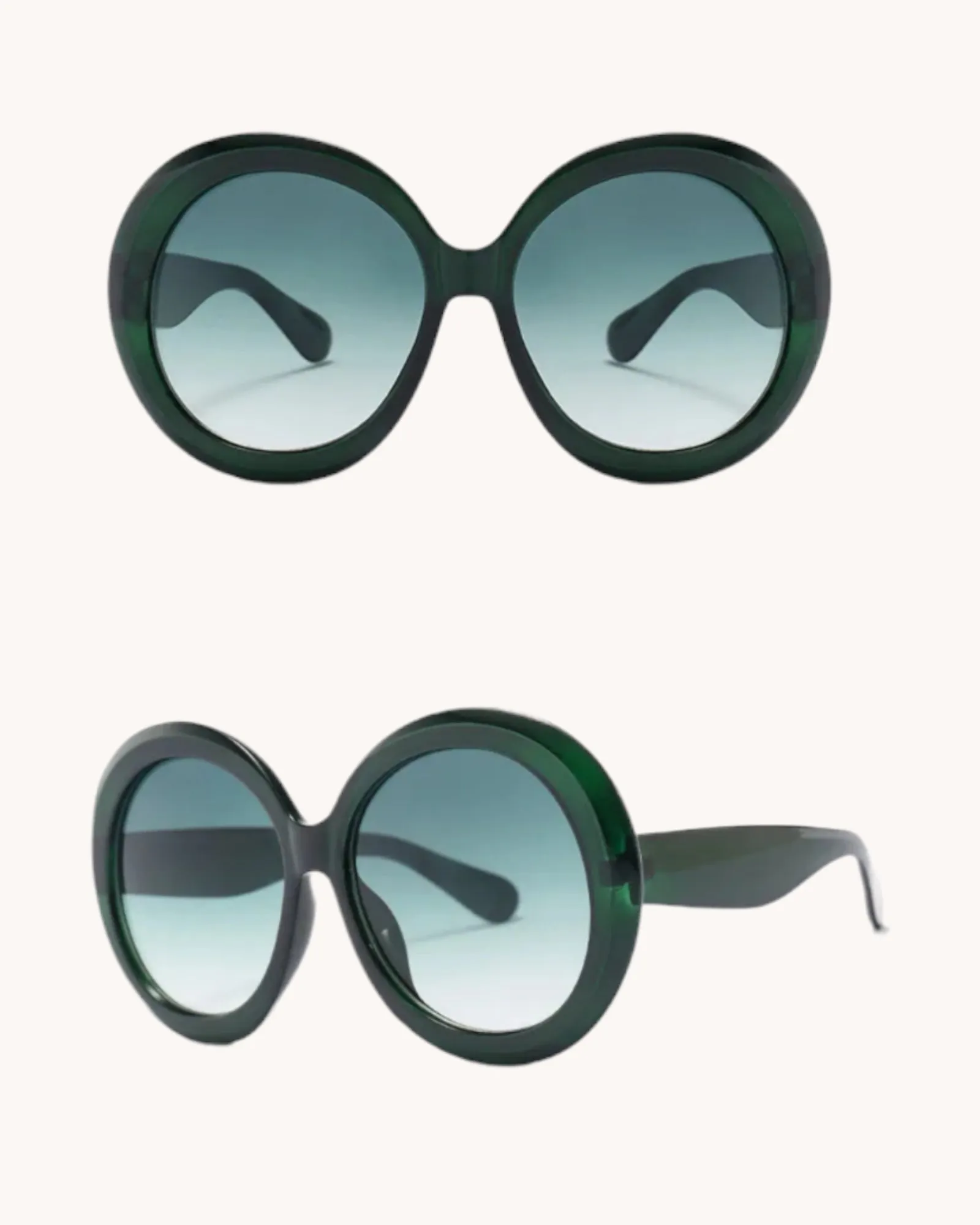 Oversized Round Shades Geeen
