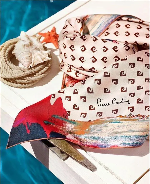 Pierre Cardin Silk Scarves Luxury Designer Fashion Scarves