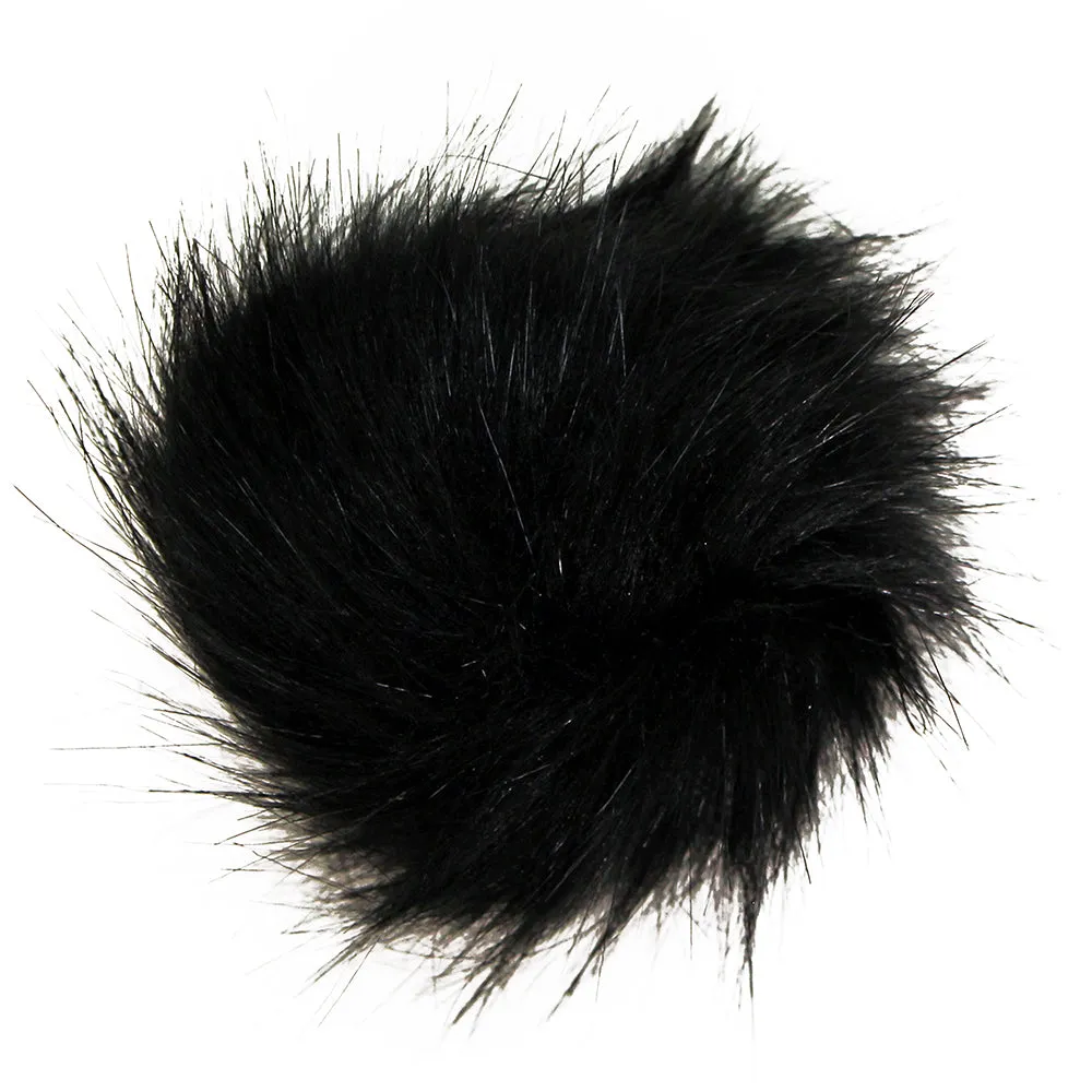 POM POM FAUX FUR 5″ Black