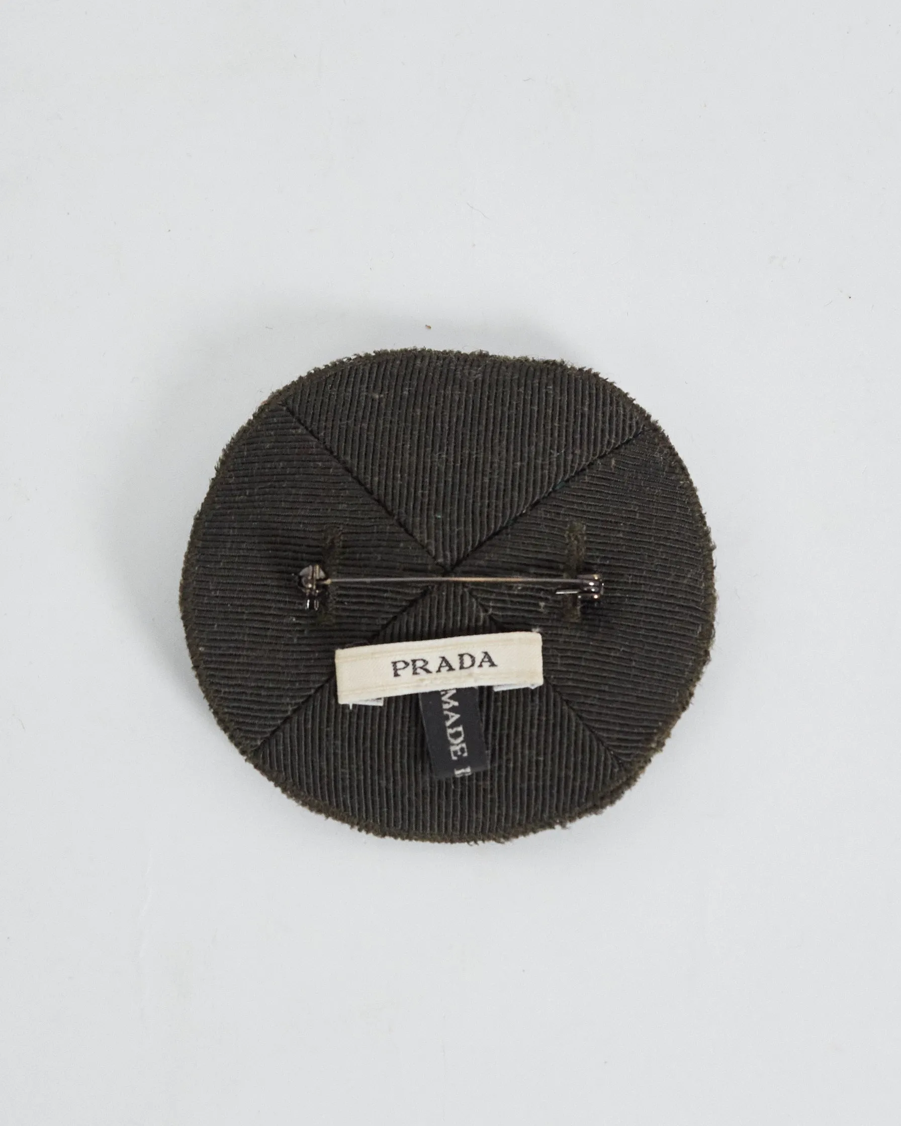 Prada fall '04 jewelled fabric brooch, green & multi