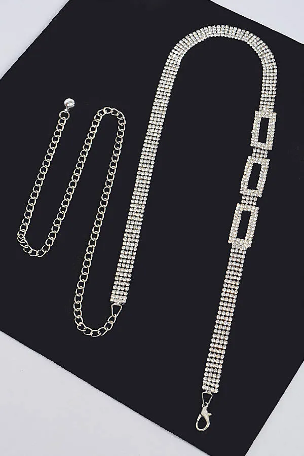 Rhinestone Chain Belt
