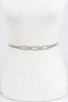 Rhinestone Chain Belt