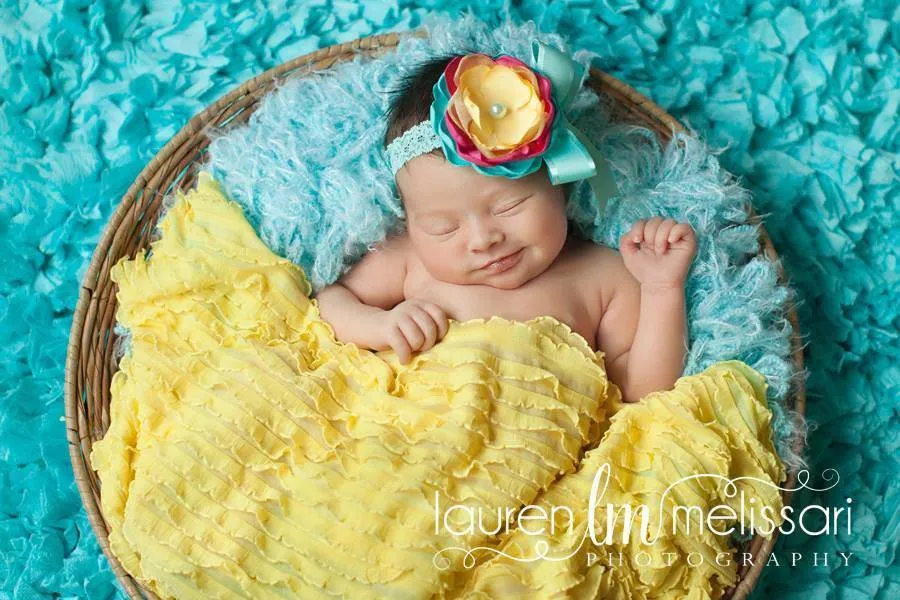 Ruffle Stretch Knit Wrap in Yellow