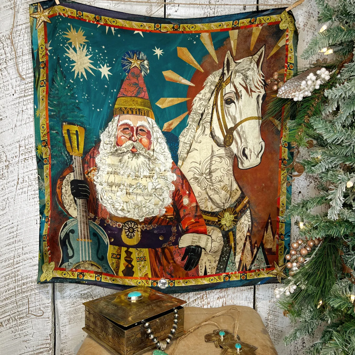 Santa's Steed ~ Silk Shorty Wild Rag