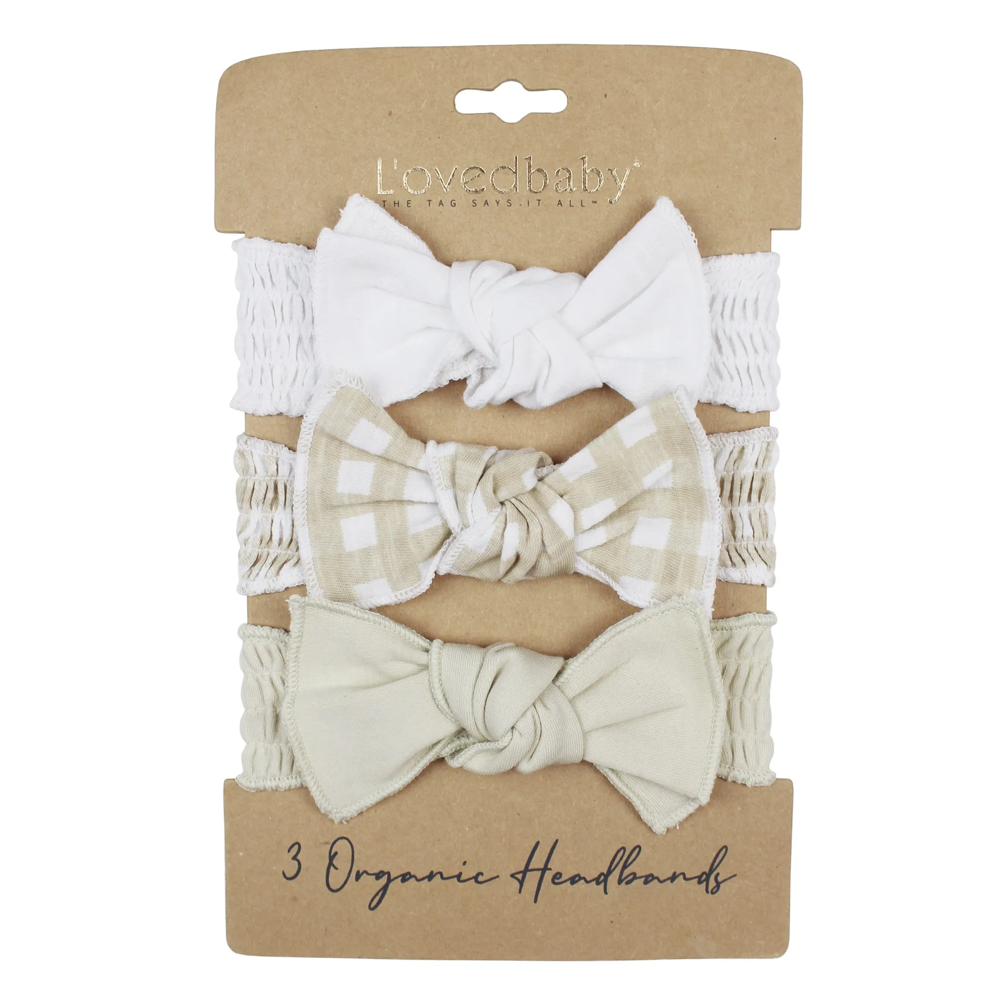 Slub Jersey Smocked Headband 3-Pack