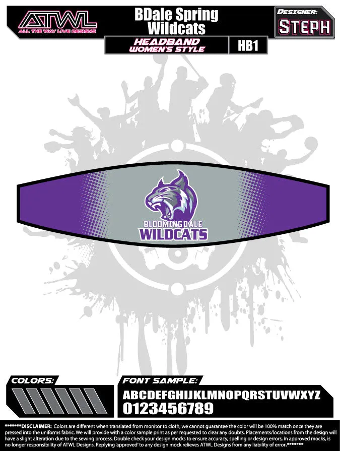 Softball Team Headbands Spring 2019