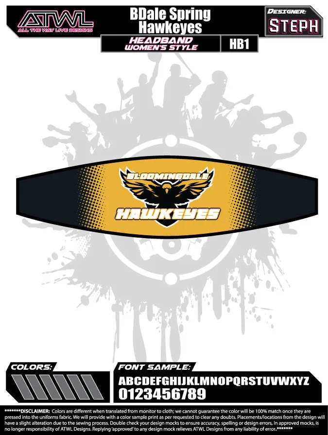 Softball Team Headbands Spring 2019