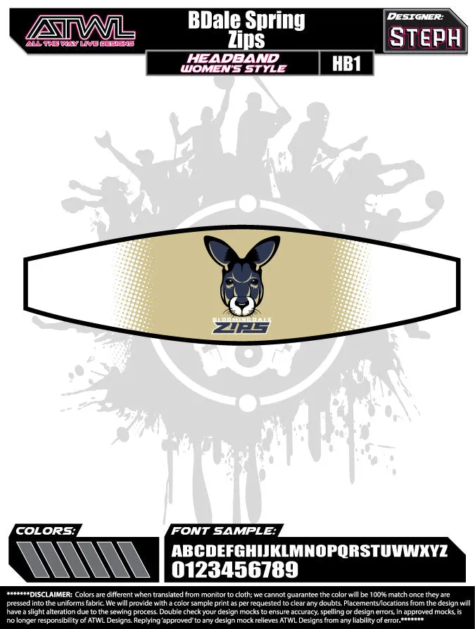 Softball Team Headbands Spring 2019