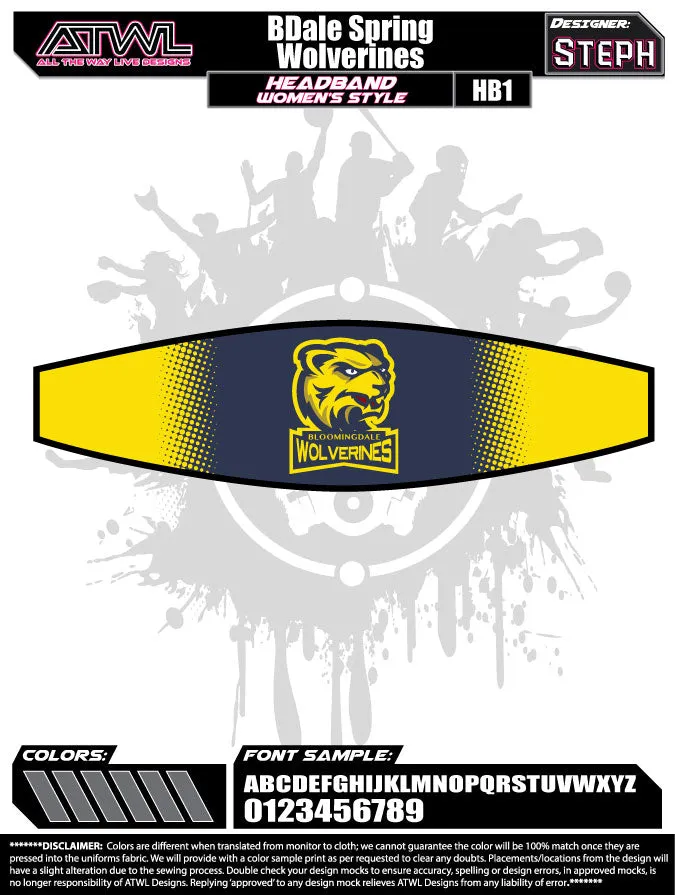 Softball Team Headbands Spring 2019