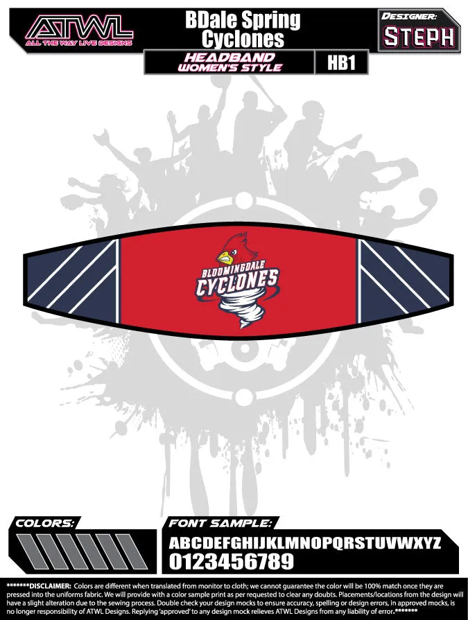 Softball Team Headbands Spring 2019