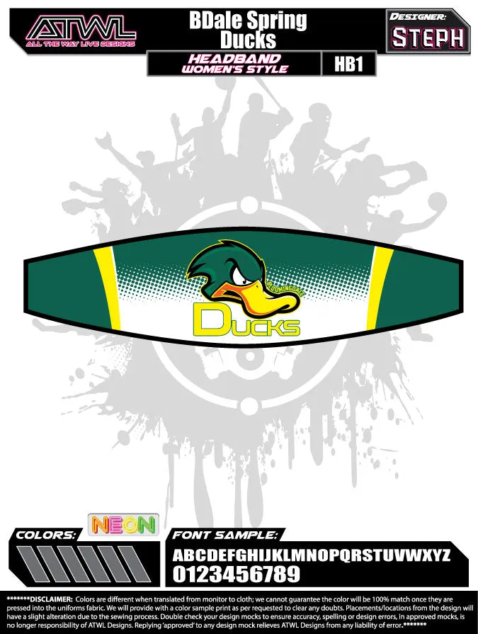 Softball Team Headbands Spring 2019