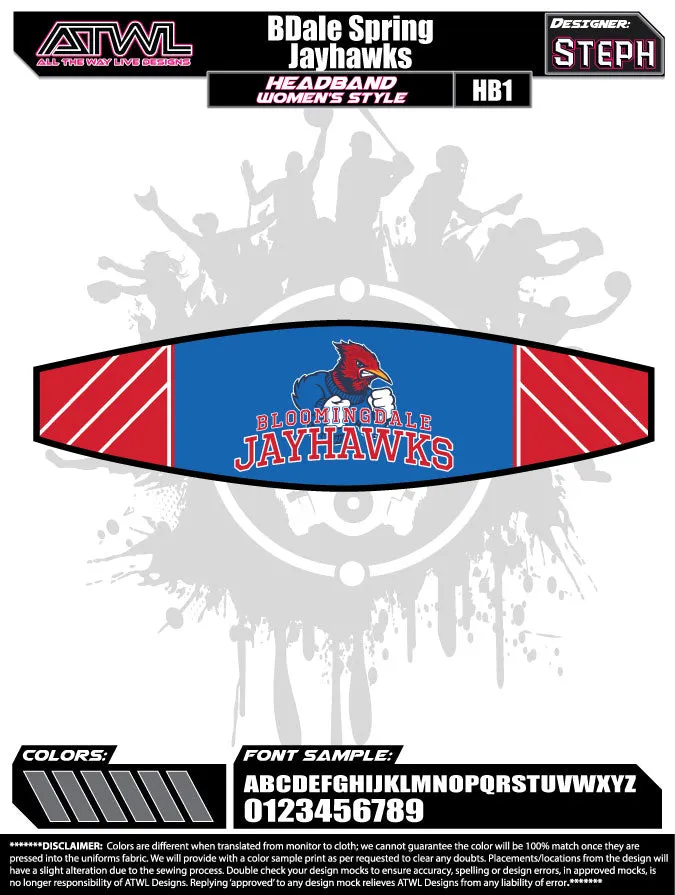 Softball Team Headbands Spring 2019
