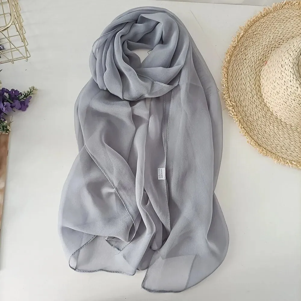 Solid Color Hijab Scarf - 45 Colours