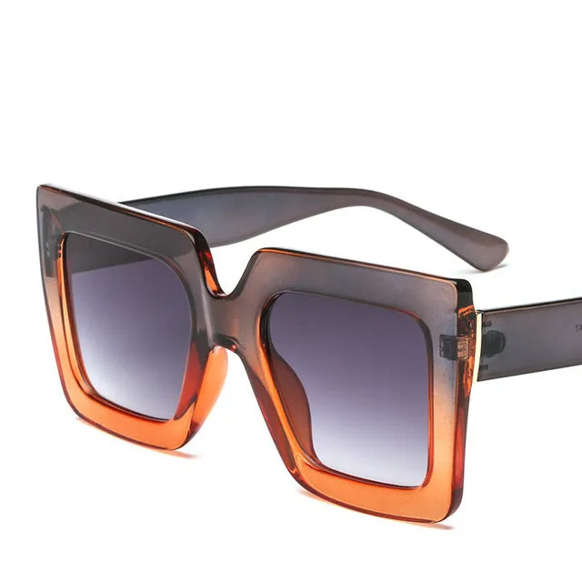Square Sunglasses Women Brand Designer Clear Lenses