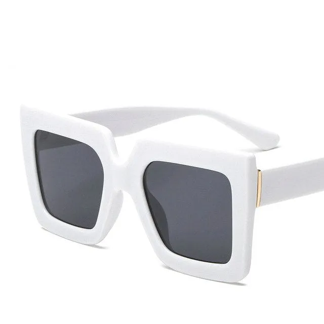 Square Sunglasses Women Brand Designer Clear Lenses