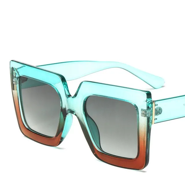 Square Sunglasses Women Brand Designer Clear Lenses