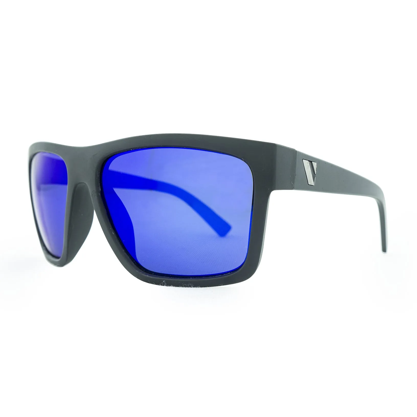 The Edge Polarised Sunglasses - Matt Black/Blue Revo