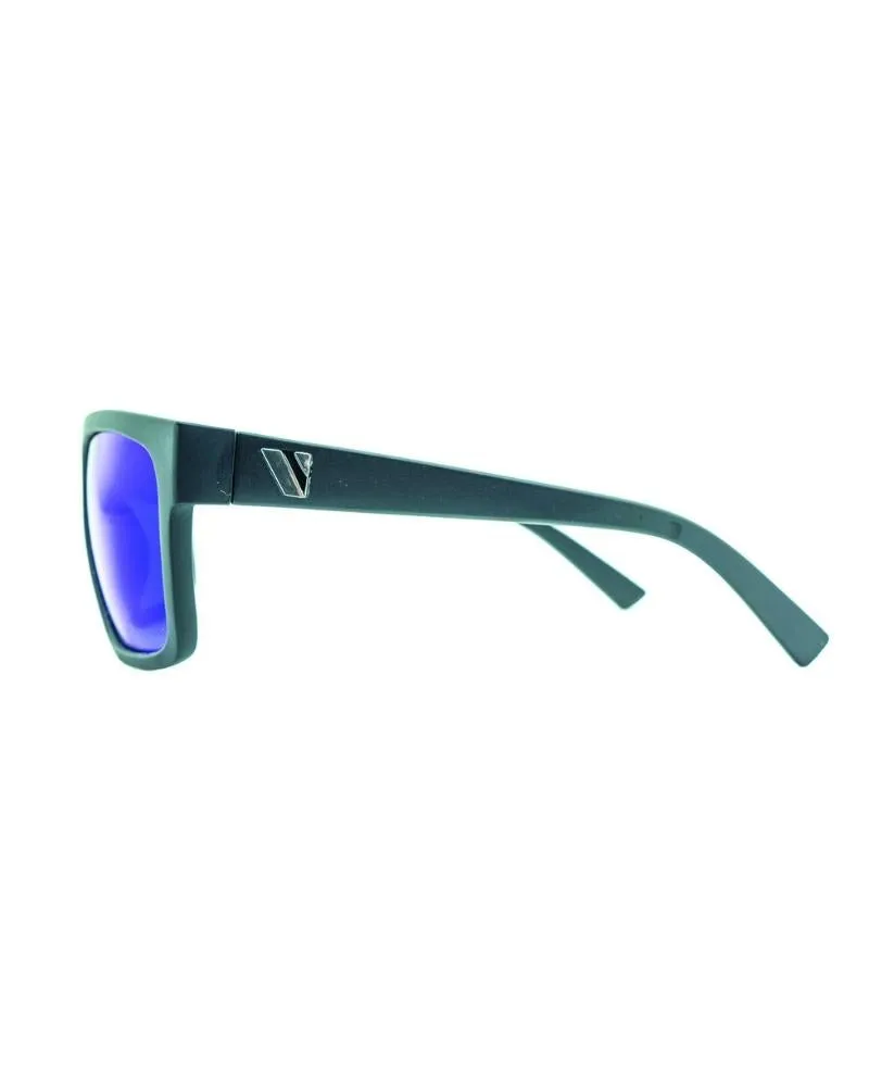 The Edge Polarised Sunglasses - Matt Black/Blue Revo