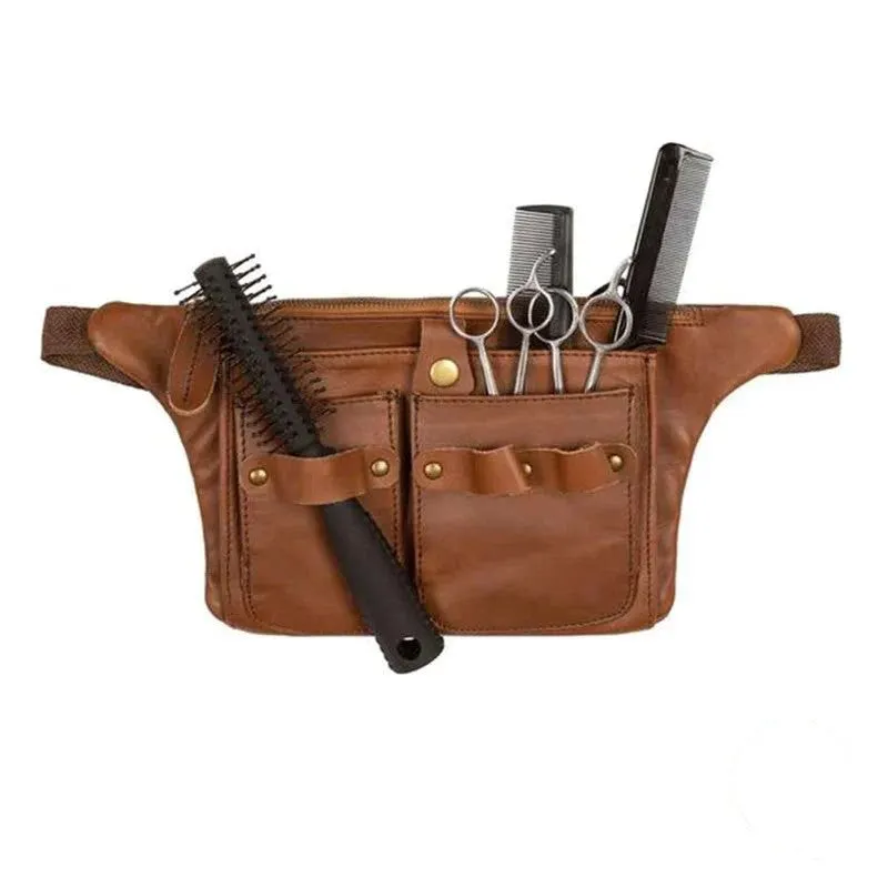 Timeless Brown Leather Hairstylist Tool Belt