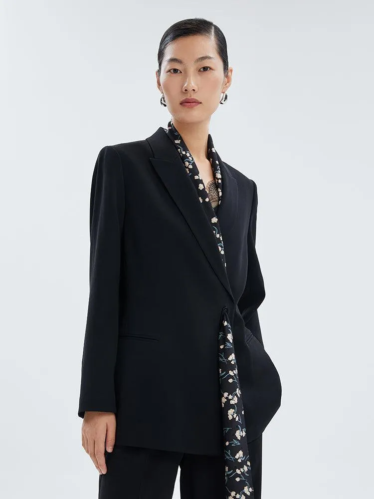 Triacetate Blazer With Silk Scarves