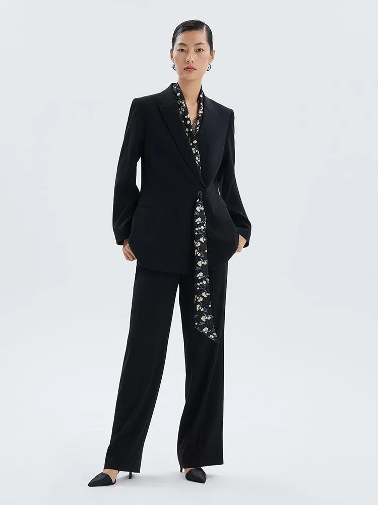 Triacetate Blazer With Silk Scarves