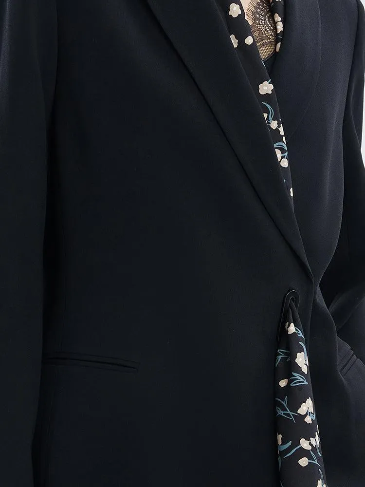 Triacetate Blazer With Silk Scarves