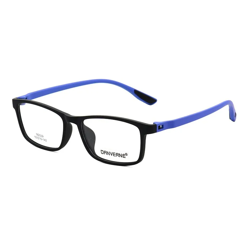 Zirosat Unisex Full Rim Square Ultem Frame Eyeglasses M2039