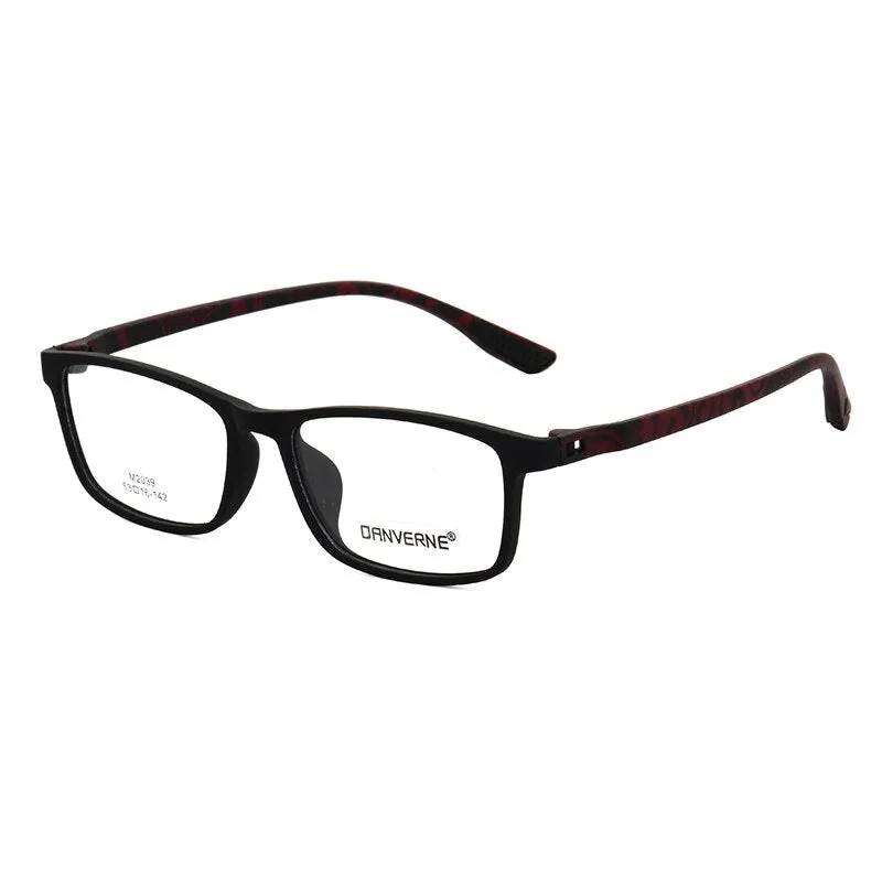 Zirosat Unisex Full Rim Square Ultem Frame Eyeglasses M2039