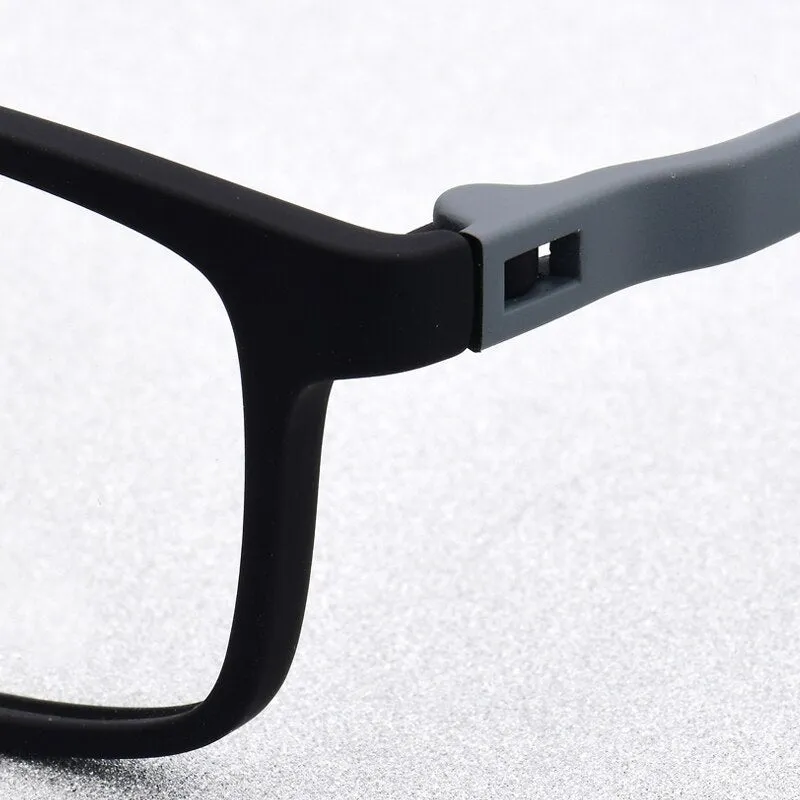Zirosat Unisex Full Rim Square Ultem Frame Eyeglasses M2039