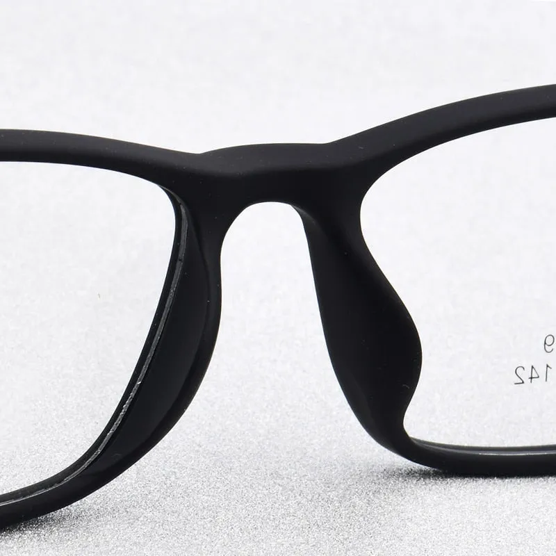 Zirosat Unisex Full Rim Square Ultem Frame Eyeglasses M2039
